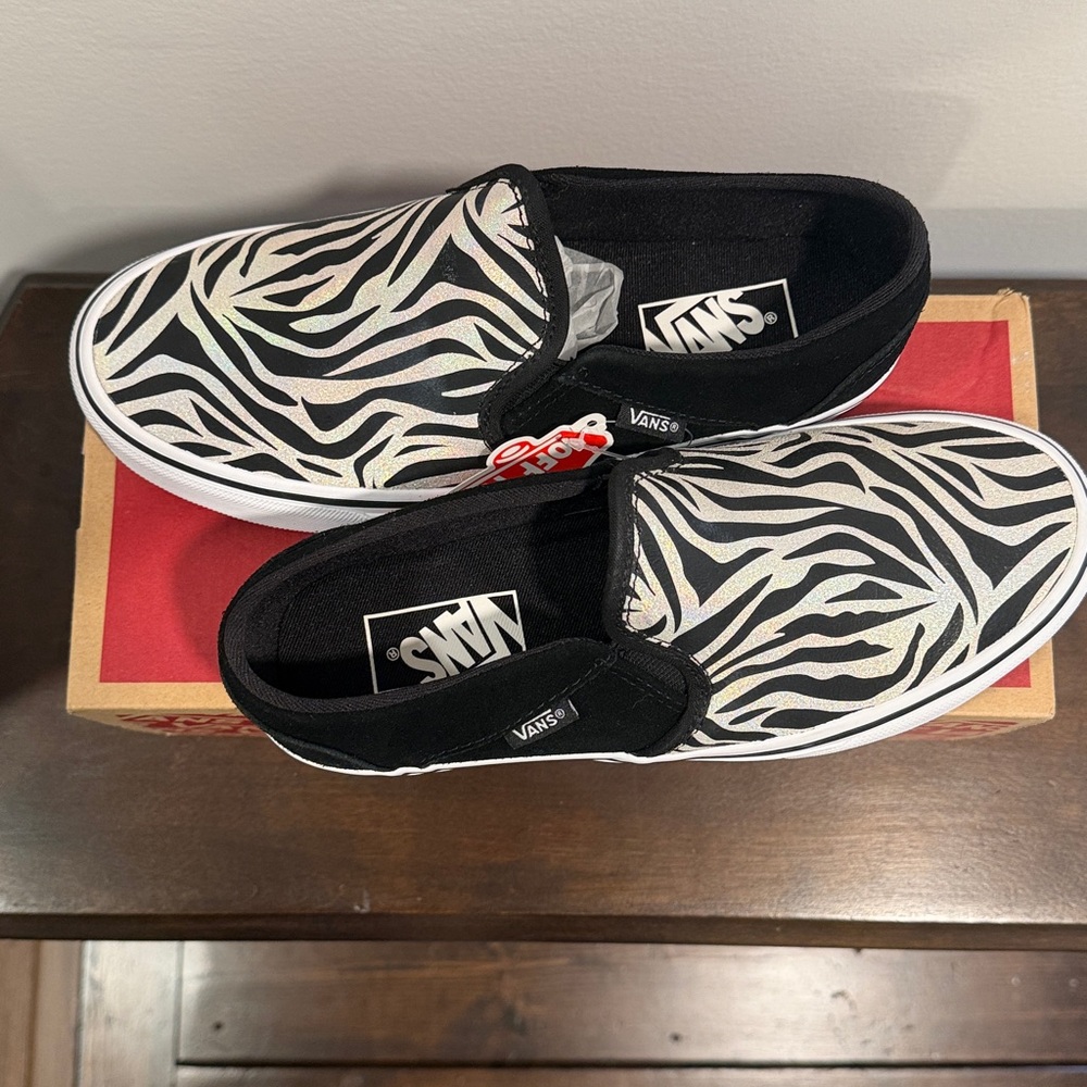 Vans Metallic Zebra Print Slip-Ons - BRAND NEW - Picture 5 of 6
